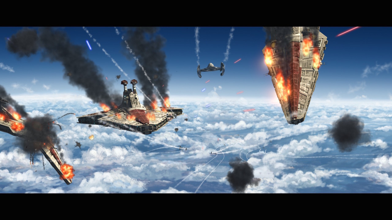 All star wars the clone wars space battles